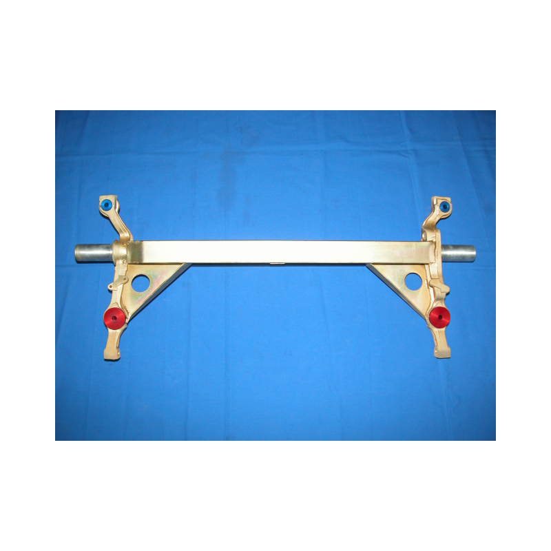 Rear axle with reinforcements and wind (base of the work axle 10